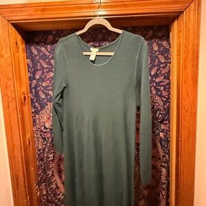 J. Jill Hunter Green Long Sleeve Dress